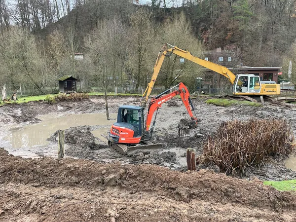 Erdarbeiten aushub kubota kx057 4 liebherr r914 compact