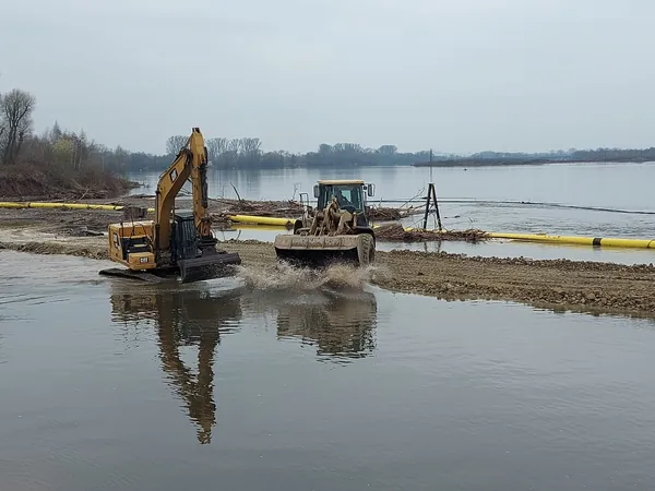 Gewaesserbau uferbearbeitung cat 950