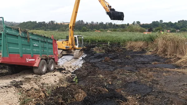 Tiefbau aushub bagger